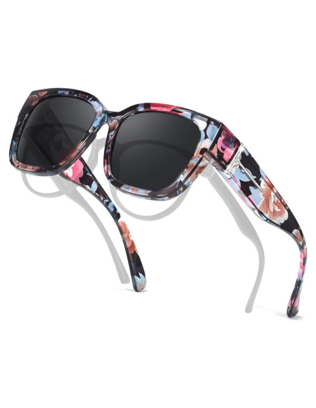 Gafas de sol polarizadas TJUTR para mujeres con rhinestones