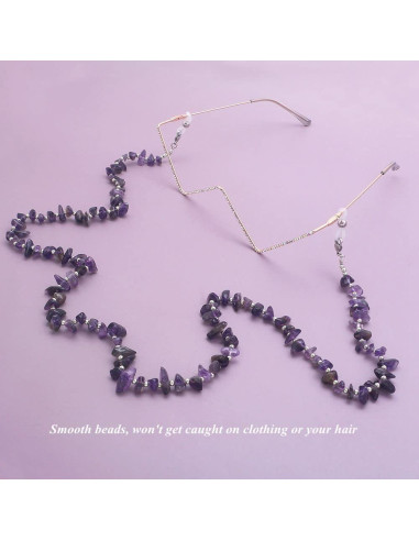 Cadena de Gafas KAI Top con Cuentas de Piedra - 75 cm