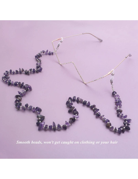 Cadena de Gafas KAI Top con Cuentas de Piedra - 75 cm