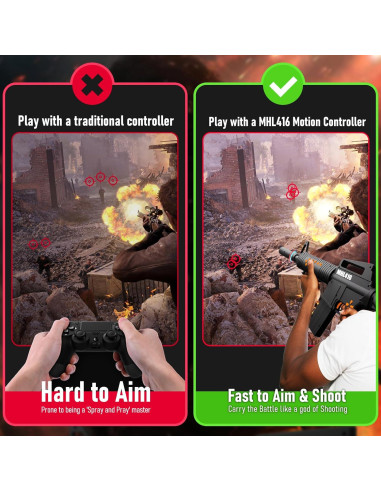 Controlador de Movimiento FPS MHL416 - Compatible PS4/PS5