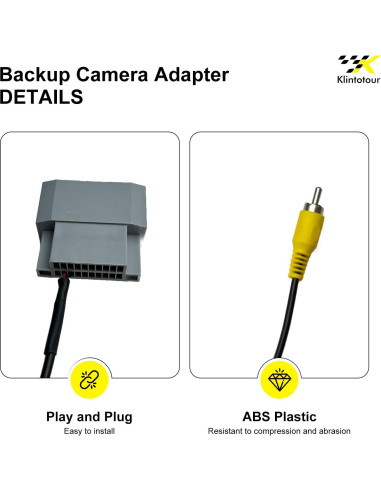 Adaptador de cámara de respaldo Klintotour para Chrysler/Dodge/Jeep