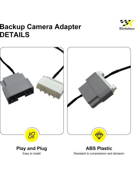 Adaptador de cámara de respaldo Klintotour para Chrysler/Dodge/Jeep