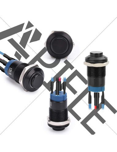 Interruptor de Botón Momentáneo APIELE 12mm LED IP65