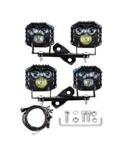 Kit de 4 Luces LED Pod 120W 10800LM para Wrangler JK 2007-2017