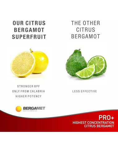 Suplemento BergaMet PRO+ 1350mg 90 Cápsulas Bergamota Cítrica