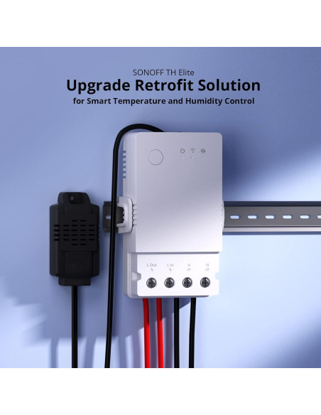 Interruptor Inteligente SONOFF THR316 con Monitoreo de Temperatura y Humedad