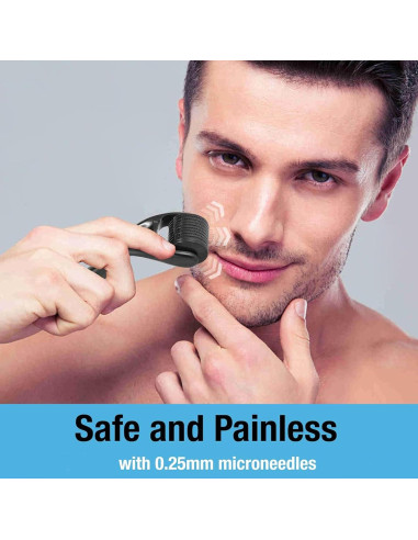 Rodillo Derma Microneedling Angel Kiss 0.25mm para Cara y Barba