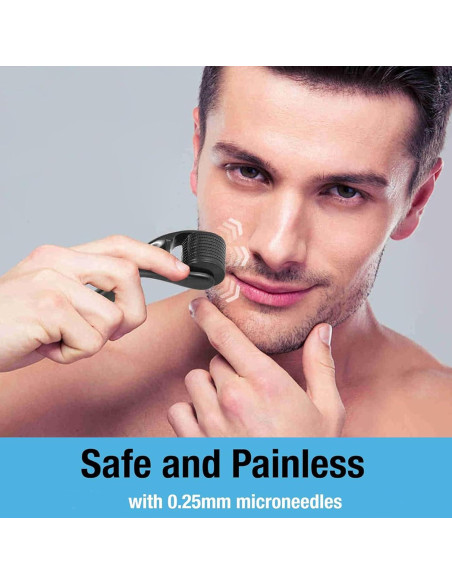 Rodillo Derma Microneedling Angel Kiss 0.25mm para Cara y Barba