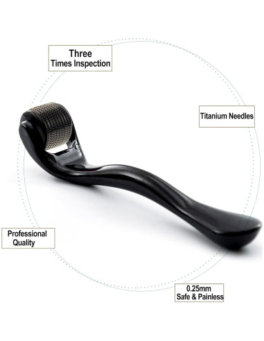 Rodillo Derma Microneedling Angel Kiss 0.25mm para Cara y Barba