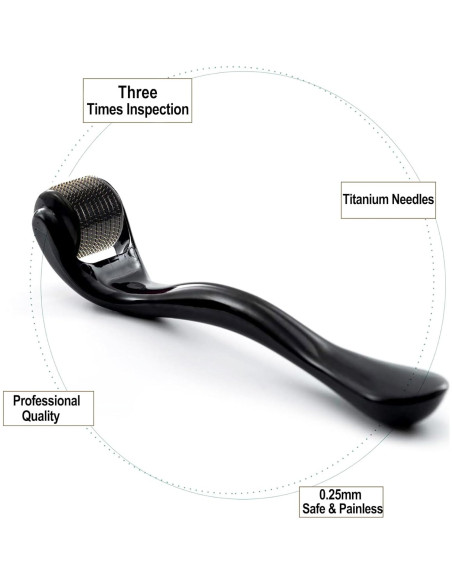 Rodillo Derma Microneedling Angel Kiss 0.25mm para Cara y Barba