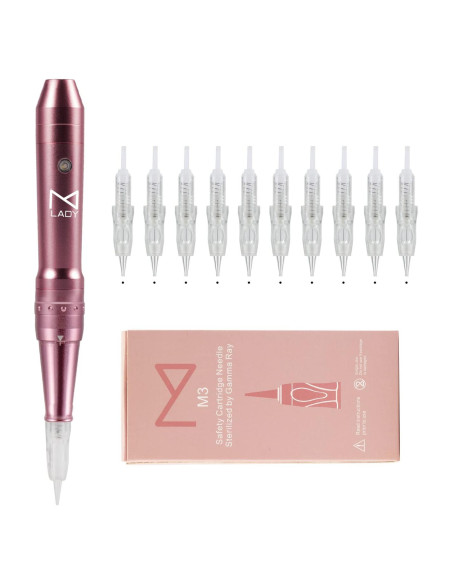 Máquina de Maquillaje Permanente Inalámbrica Mellie Rosa