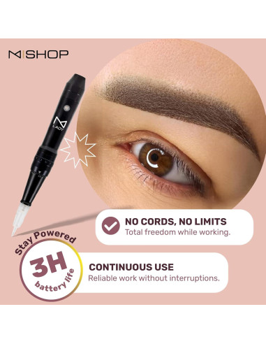 Máquina de Maquillaje Permanente Inalámbrica Mellie Rosa