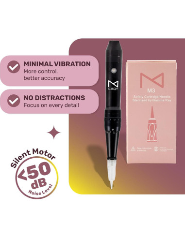 Máquina de Maquillaje Permanente Inalámbrica Mellie Rosa