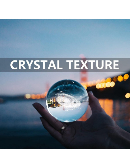 Esfera de Cristal 3D OEGINFIT con Luz Nocturna y Base LED