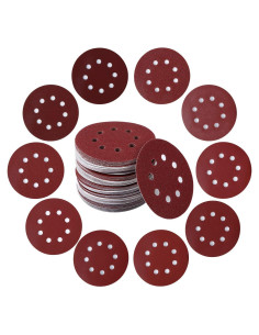 Discos de Lijado 5" Tongbay 100pcs 60-2000 Grano Redondos