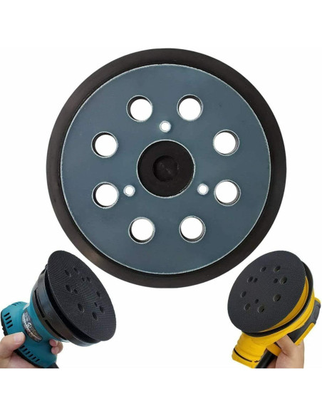 Almohadilla de Lijadora Velodi 5" Gancho y Bucle 8 Agujeros