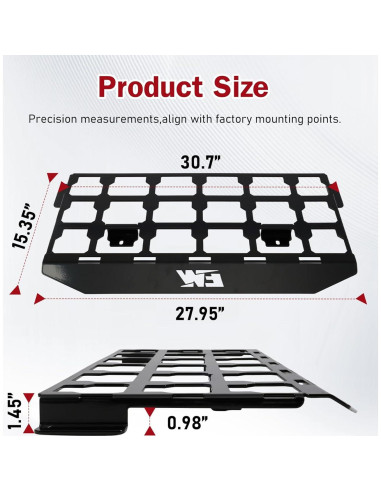 Placa de Montaje ELITEWILL 1.5 para Milwaukee Packout - Negro