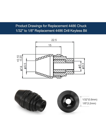 Juego de Mandriles Sin Llave Hozly 0.8-3.2mm Accesorios