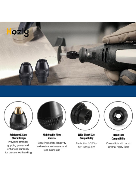 Juego de Mandriles Sin Llave Hozly 0.8-3.2mm Accesorios