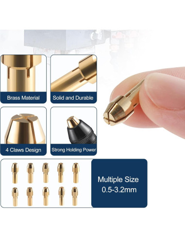 Juego de Mandriles Sin Llave Hozly 0.8-3.2mm Accesorios