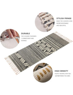 Alfombrilla de Yoga Nuveti de Algodón Antideslizante 182x61cm 2