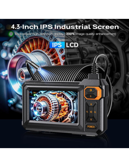 Cámara Endoscopio AukonVee 1920P HD 50FT IP67 Luz LED