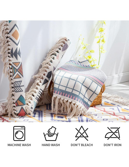 Alfombrilla de Yoga Nuveti de Algodón Antideslizante 182x61cm