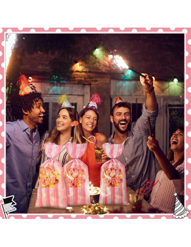 200 Bolsas de Palomitas Desechables Rosa Ninehaoou 12.4x27.4cm