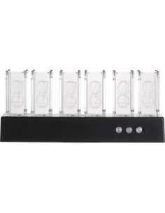 Reloj de Tubo Nixie WJFMZS LED RGB Digital 26x11 cm 2
