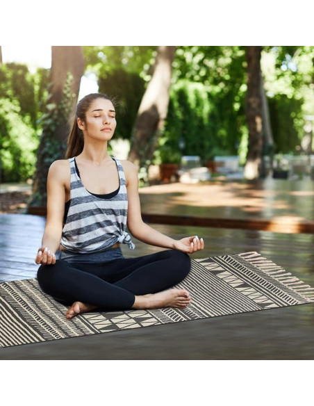 Alfombrilla de Yoga Nuveti de Algodón Antideslizante 182x61cm