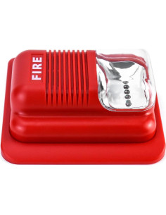 Alarma de Incendio QWORK WD7324 12/24V CC Sonora y Visual 2