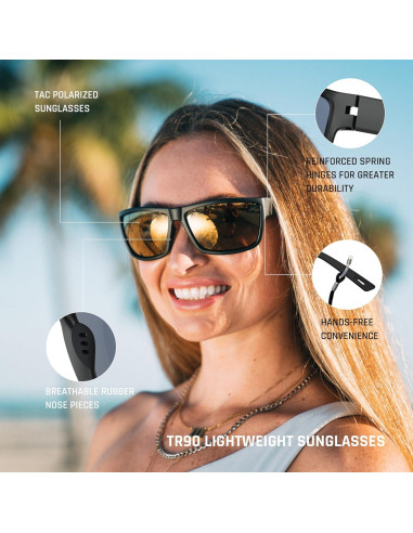 Gafas de sol deportivas polarizadas TOREGE TR26 para ciclismo y pesca