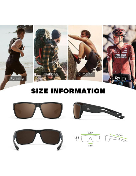 Gafas de sol deportivas polarizadas TOREGE TR26 para ciclismo y pesca