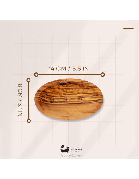 Plato de Jabón de Madera de Olivo Eco Bath London - Barco