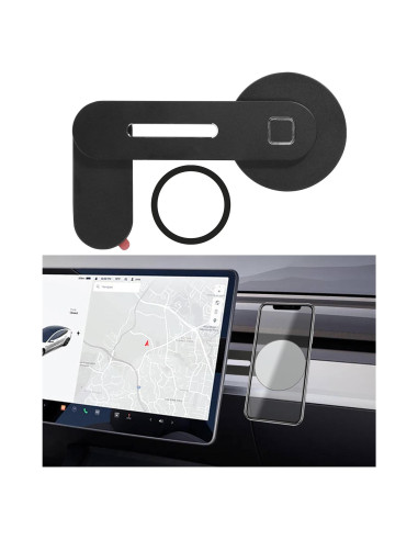 Soporte Magnético para Teléfono de Coche RACOONA 1106TSLSJZJ001 Ajustable Negro