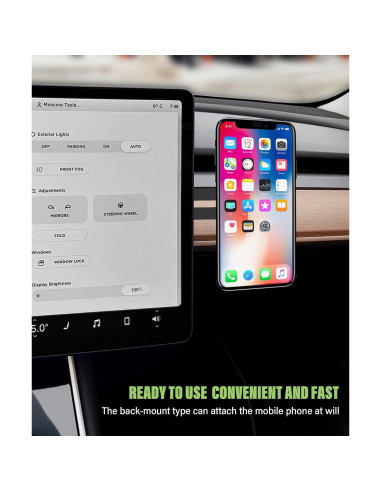 Soporte Magnético para Teléfono de Coche RACOONA 1106TSLSJZJ001 Ajustable Negro