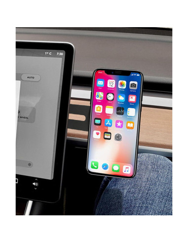 Soporte Magnético para Teléfono de Coche RACOONA 1106TSLSJZJ001 Ajustable Negro