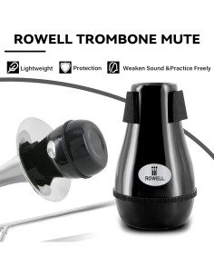 Sordina para Trompeta ROWELL ABS Negra con Esponja Densa 2