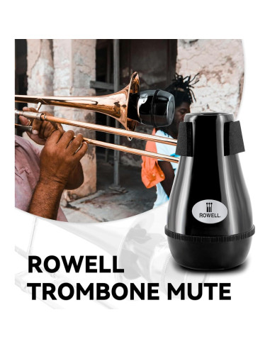 Sordina para Trompeta ROWELL ABS Negra con Esponja Densa