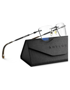 Gafas de Luz Azul Sin Montura ANYLUV para Hombres - Antifatiga Visual