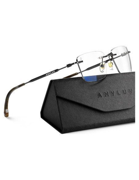 Gafas de Luz Azul Sin Montura ANYLUV para Hombres - Antifatiga Visual