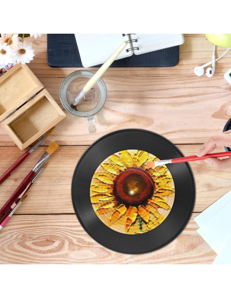 Discos de Vinilo Falsos Blancos 30 cm - 6 Piezas Decorativas