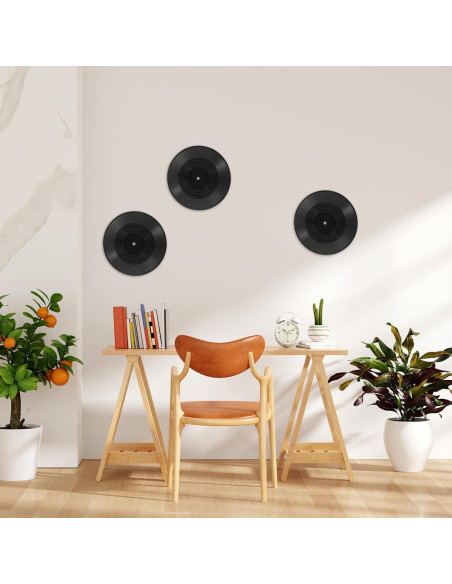 Discos de Vinilo Falsos Blancos 30 cm - 6 Piezas Decorativas