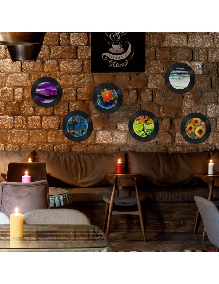 Discos de Vinilo Falsos Blancos 30 cm - 6 Piezas Decorativas