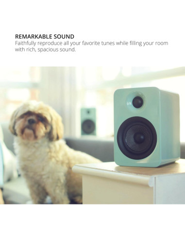 Altavoces Kanto YU4 Gris Mate Bluetooth 140W con Preamplificador