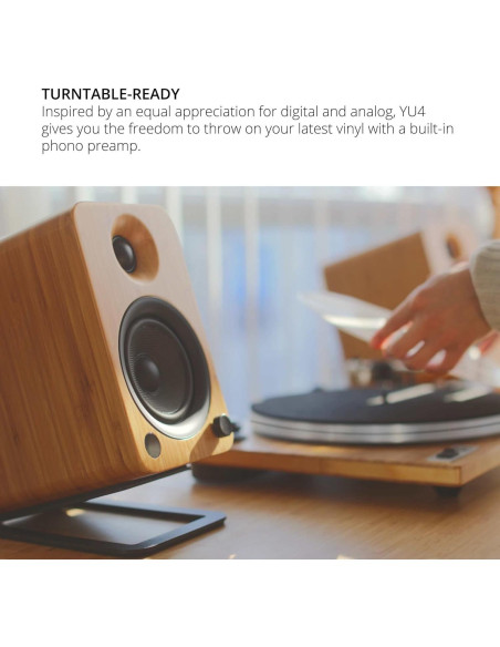 Altavoces Kanto YU4 Gris Mate Bluetooth 140W con Preamplificador