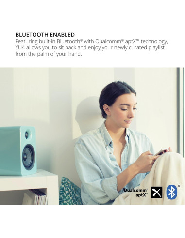 Altavoces Kanto YU4 Gris Mate Bluetooth 140W con Preamplificador
