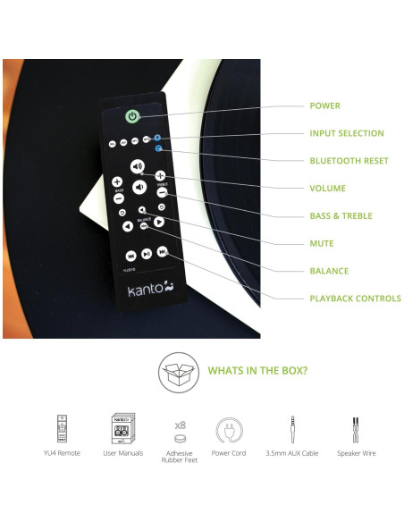 Altavoces Kanto YU4 Gris Mate Bluetooth 140W con Preamplificador