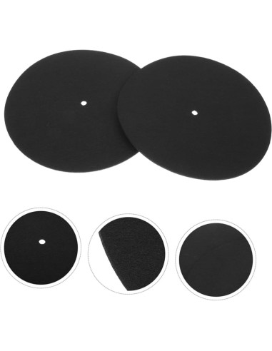 2 Almohadillas Protectores de Discos de Vinilo Fieltro 30cm