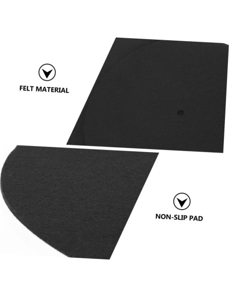 2 Almohadillas Protectores de Discos de Vinilo Fieltro 30cm